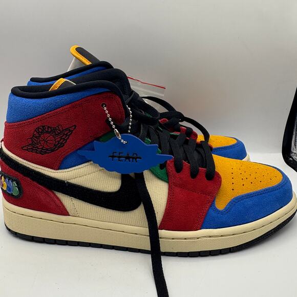 NIKE AIR JORDAN 1 Mid SE Fearless Blue The Great CU2805-100 Men’s Size 10 NWT - Picture 10 of 12